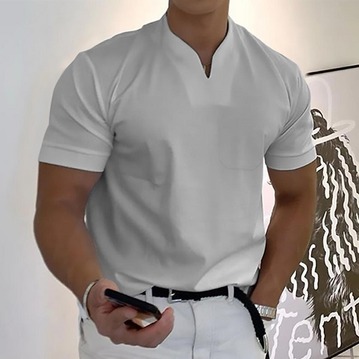 W&W Mode | T-shirt Weiß Herren V-ausschnitt