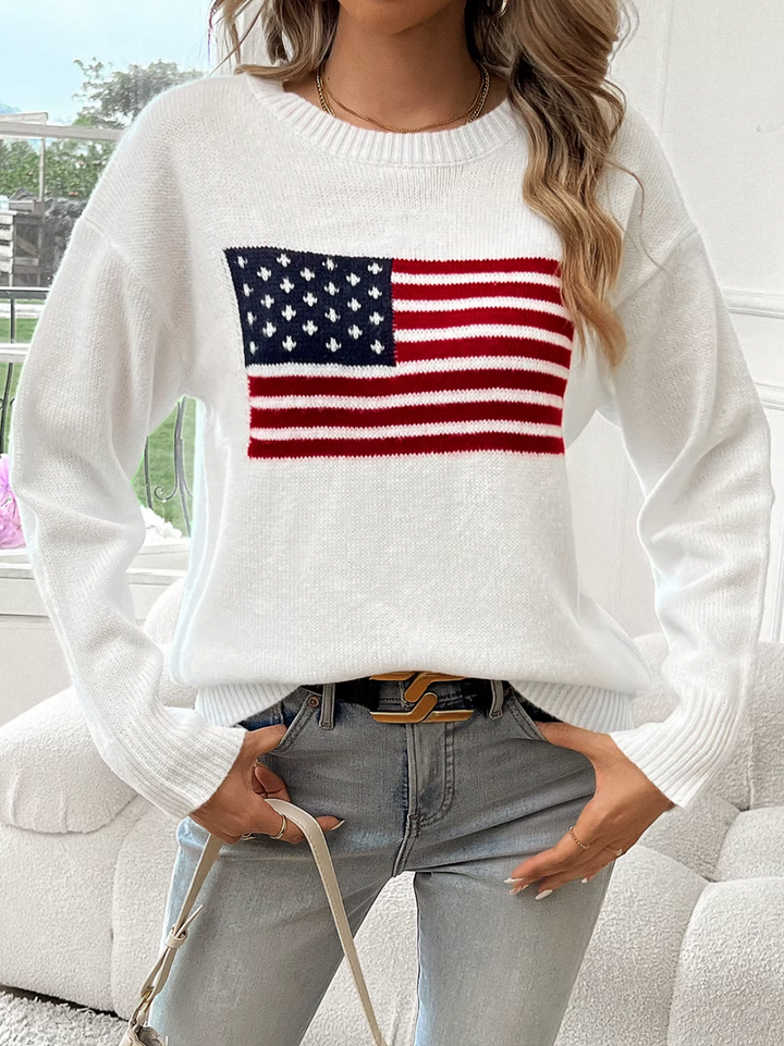 W&W Mode | Baumwollstrickpullover Mit Rundhalsausschnitt