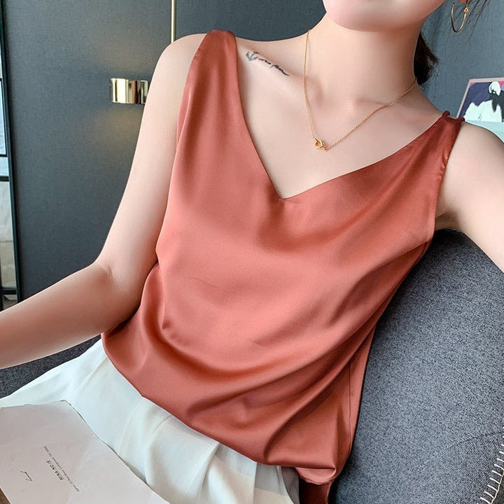 W&W Mode | Damen-Tanktop Aus Weicher Seide