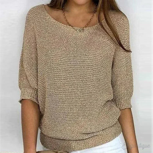 W&W Mode | Strick Lässig Damenpullover Bequemer Und Stylischer Pullover