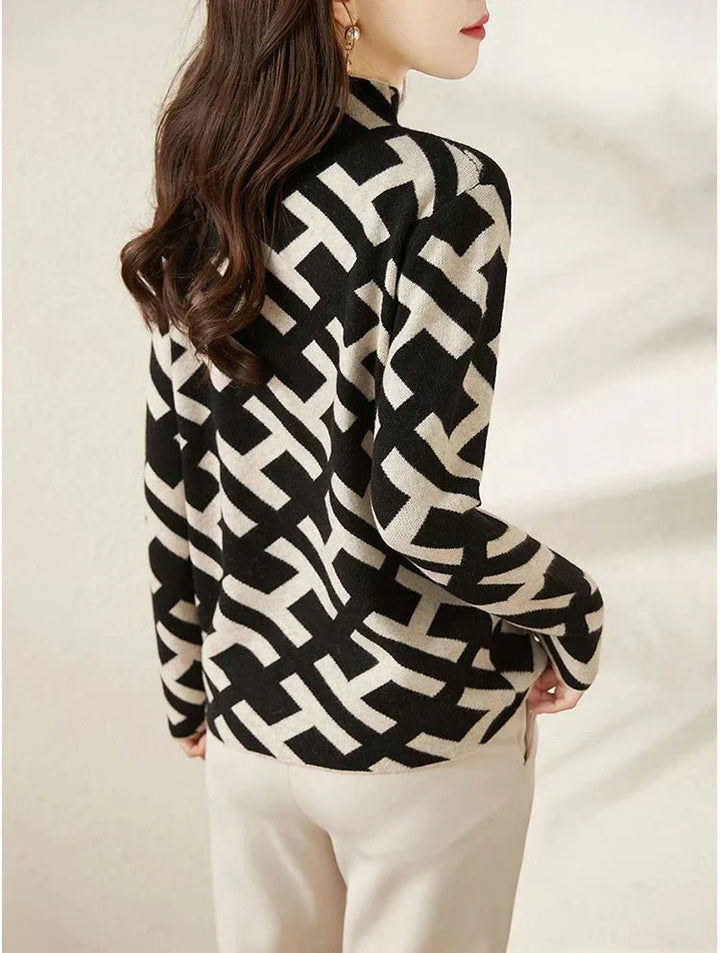 W&W Mode | Pullover Mit Geometrischem Muster Für Frauen