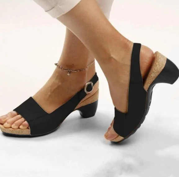 W&W Mode - Bequeme, elegante Schuhe mit niedrigem, klobigem Absatz