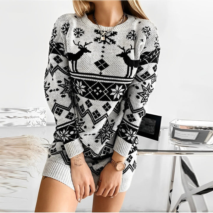 W&W Mode | Modisches Strickkleid Mit Print