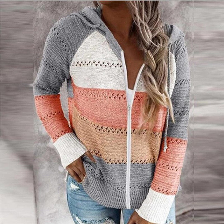 W&W Mode | Bunt gestreifte Strickwesten im Ibiza-Boho-Stil für Damen - Trendy und bequem
