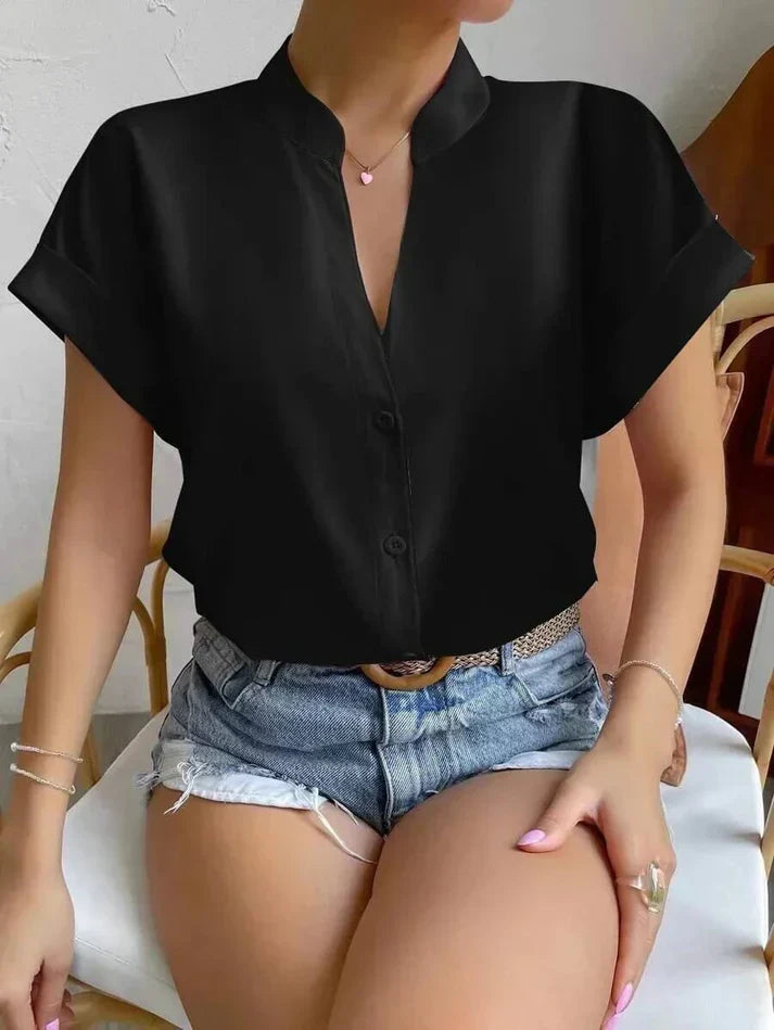 W&W Mode | Elegantes V-ausschnitt Top Für Frauen