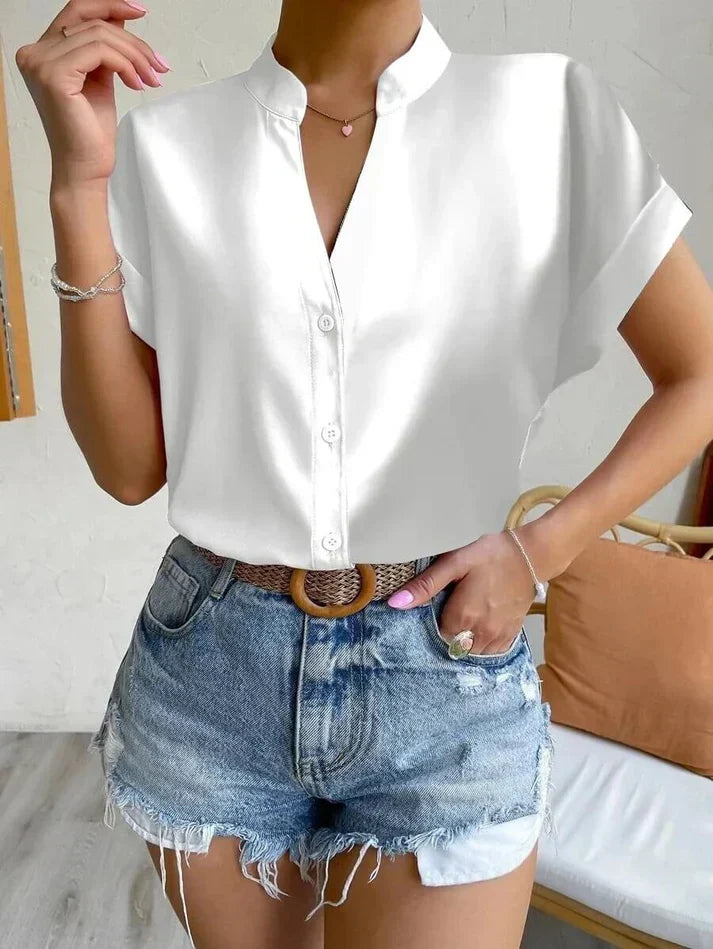 W&W Mode | Elegantes V-ausschnitt Top Für Frauen