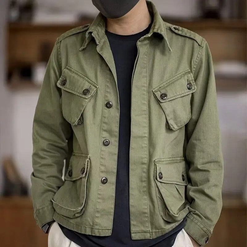 W&W Mode | Lässige Multifunktions Grüne Militärjacke Für Männer