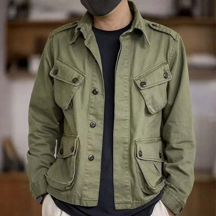 W&W Mode | Lässige Multifunktions Grüne Militärjacke Für Männer