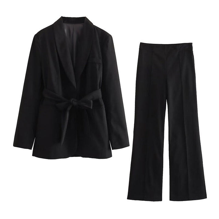 W&W Mode | Eleganter Blazer Mit Gürtel Und Passender Hose