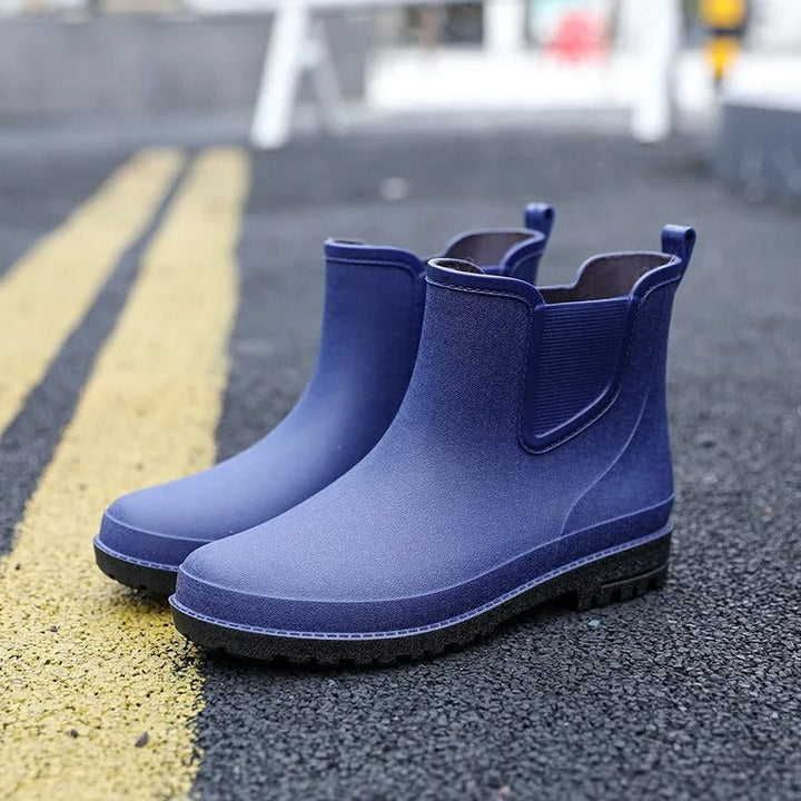 W&W Mode | Luxus Halbhohe Wasserdichte Regenstiefel Für Männer