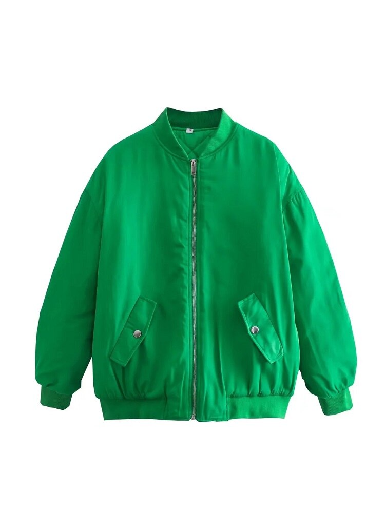 W&W Mode - Übergroße Bomberjacke für Frauen