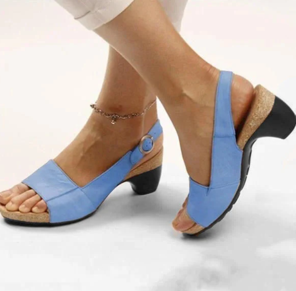 W&W Mode - Bequeme, elegante Schuhe mit niedrigem, klobigem Absatz