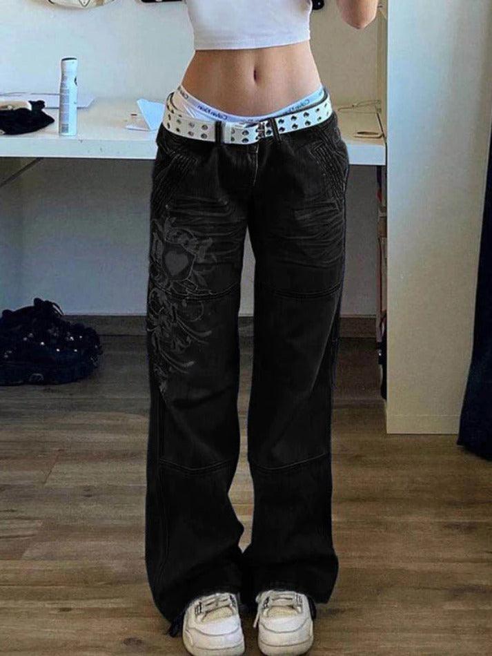 W&W Mode | Gewaschene Herzmuster Cargojeans