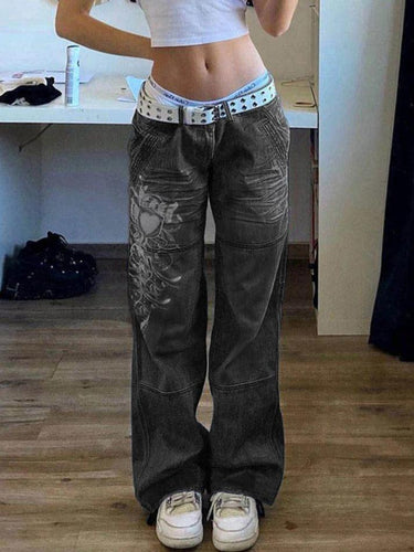 W&W Mode | Gewaschene Herzmuster Cargojeans