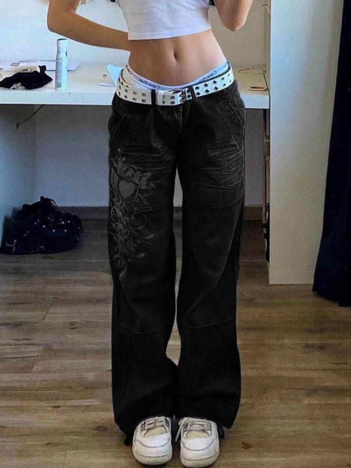 W&W Mode | Gewaschene Herzmuster Cargojeans