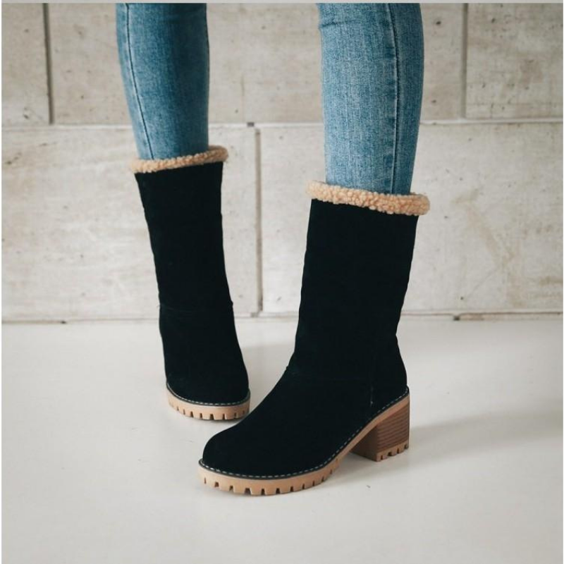 W&W Mode | Elegante Winter Stiefel mit Absatz für Frauen