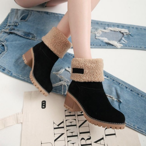 W&W Mode | Elegante Winter Stiefel mit Absatz für Frauen