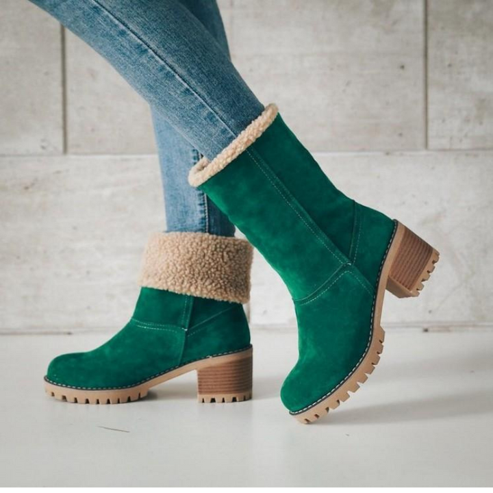W&W Mode | Elegante Winter Stiefel mit Absatz für Frauen