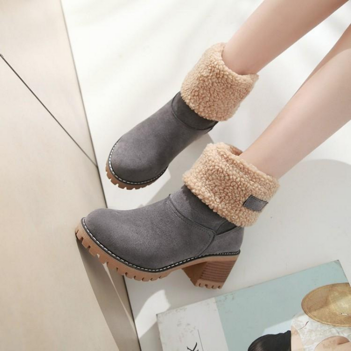 W&W Mode | Elegante Winter Stiefel mit Absatz für Frauen