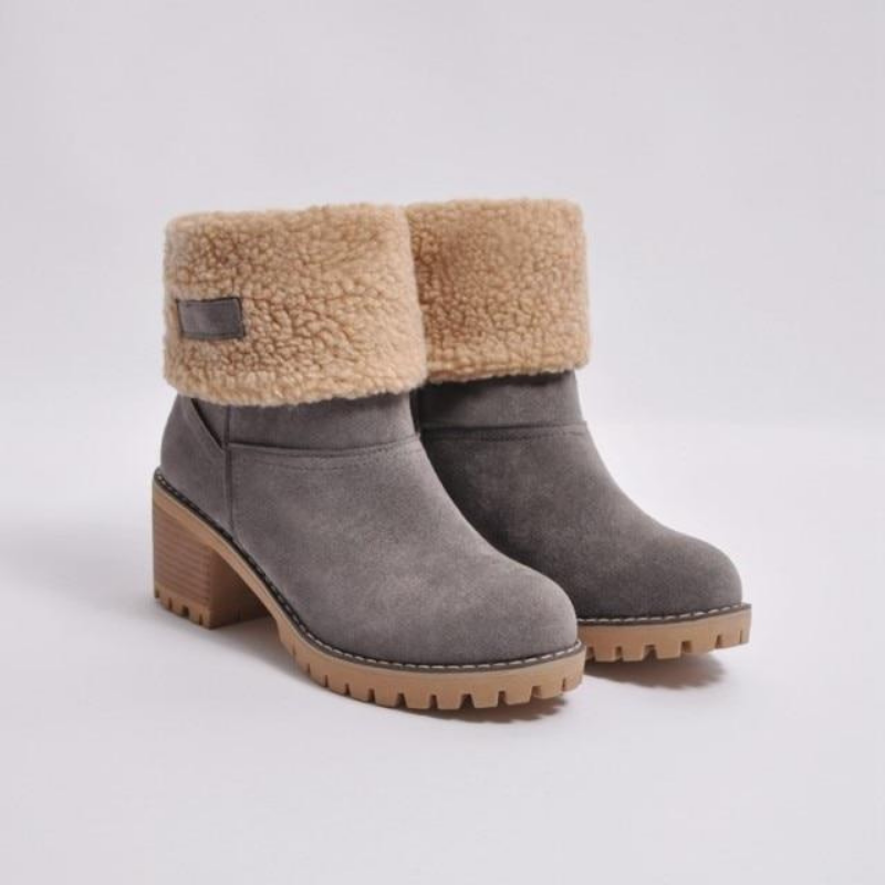 W&W Mode | Elegante Winter Stiefel mit Absatz für Frauen