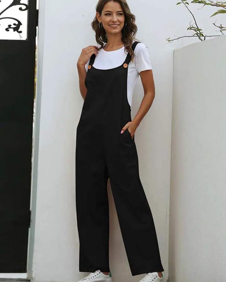 W&W Mode | Weiß Latzhose Damen Lässig