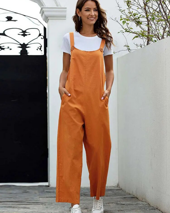 W&W Mode | Weiß Latzhose Damen Lässig