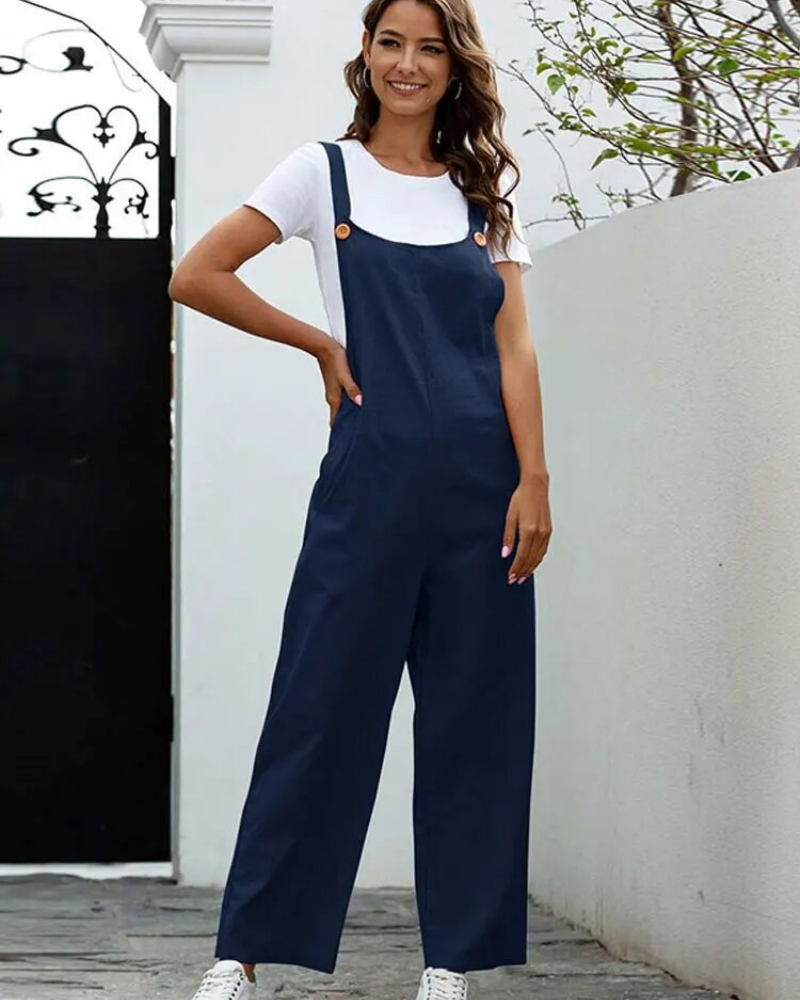 W&W Mode | Weiß Latzhose Damen Lässig