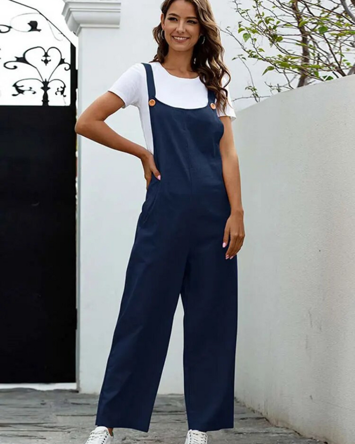 W&W Mode | Weiß Latzhose Damen Lässig
