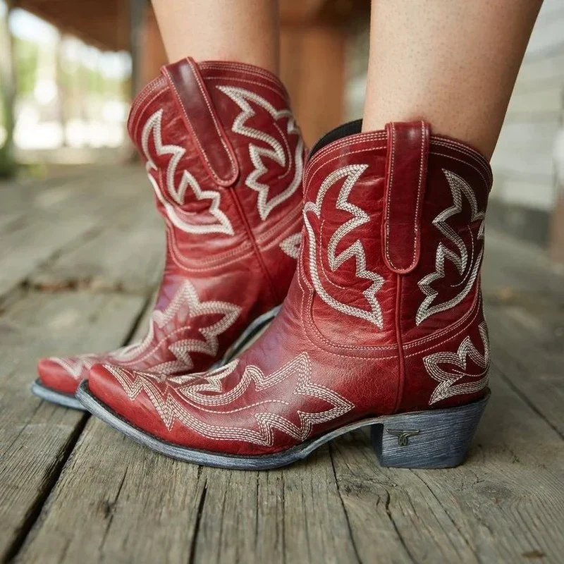 W&W Mode | Damen Western Cowboystiefel Braun