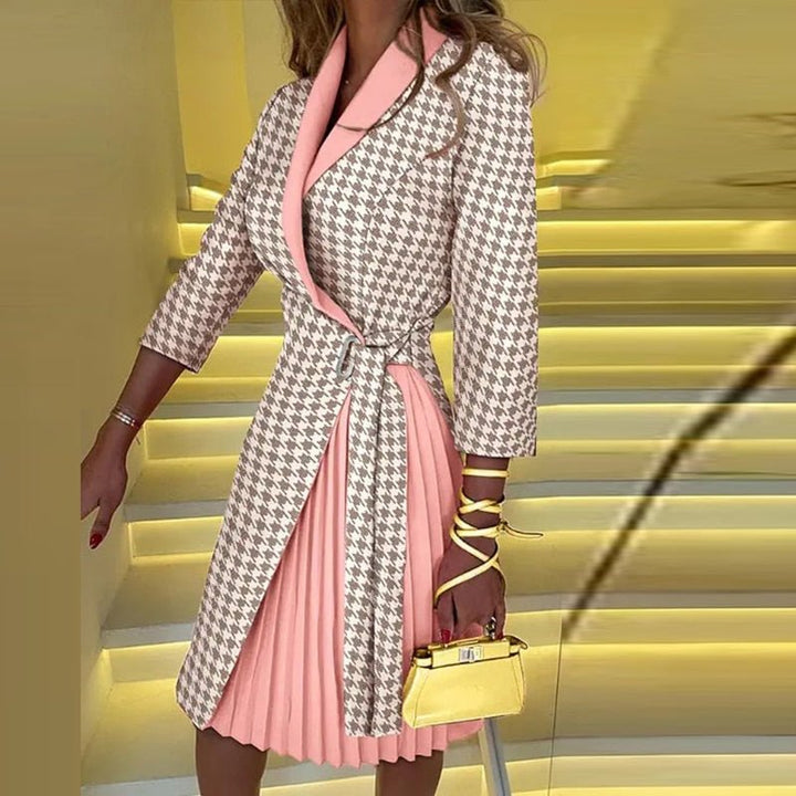 W&W Mode | Elegantes Blazer-Kleid mit Kragen und Gürtel für Damen