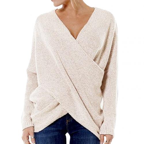 W&W Mode - Damen Crossover Strickpullover
