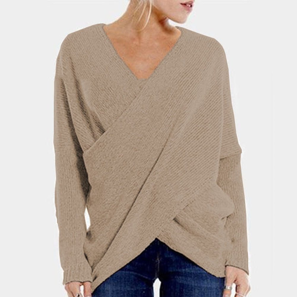 W&W Mode | Damen Pullover mit Kreuzdetail