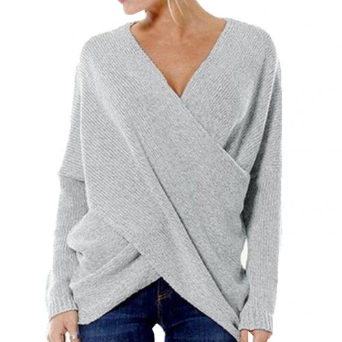 W&W Mode - Damen Crossover Strickpullover