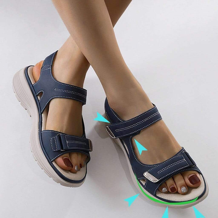 W&W Mode | Verstellbare Sommer Sandalen Mit Doppelriemen Für Damen