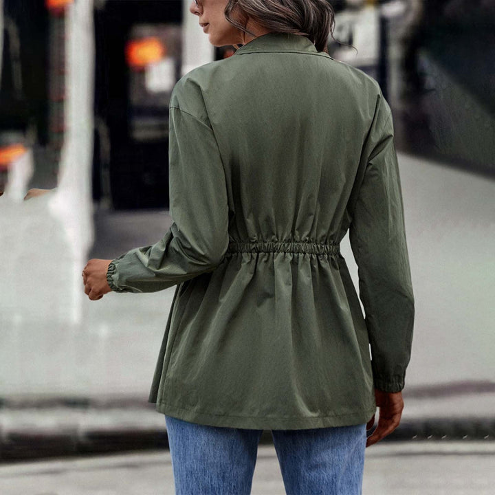 W&W Mode - Damen khaki lässige Kordelzugjacke