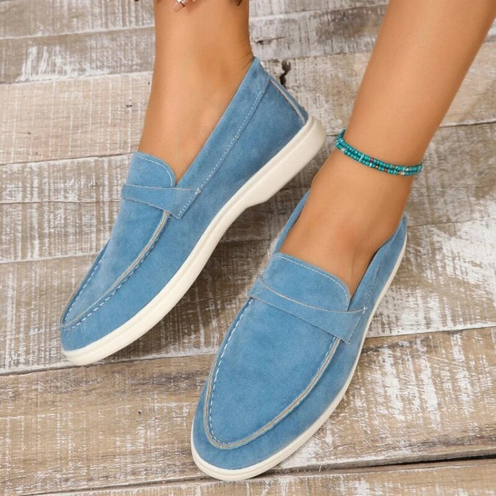 W&W Mode | on Loafers - Wildleder Damen Slipper