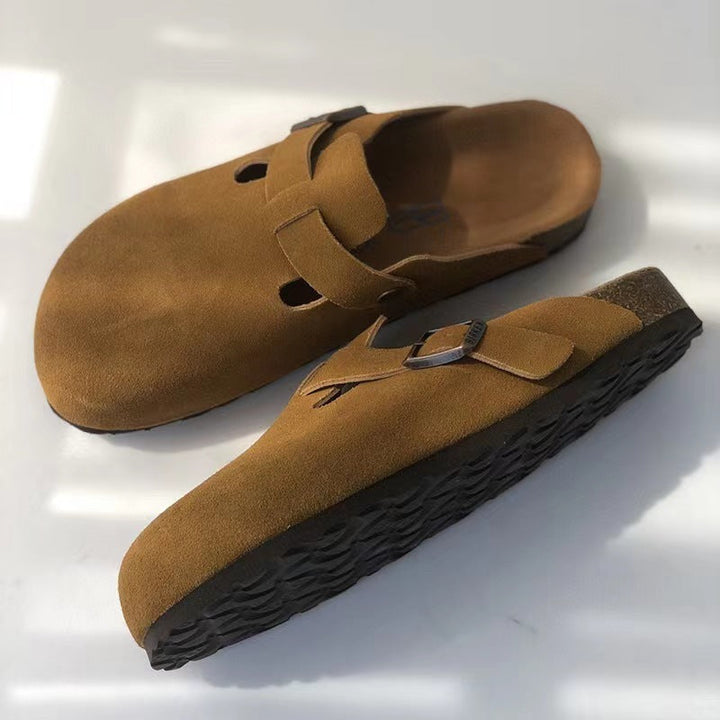 W&W Mode | Unisex-Sandalen - Leder-Komfort
