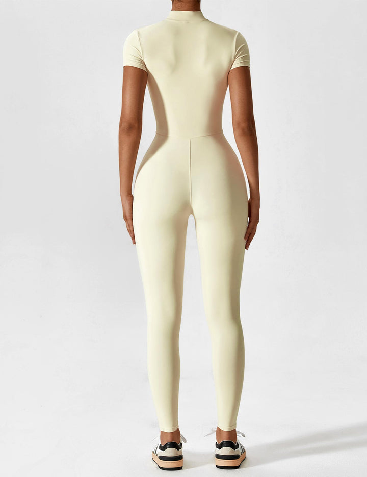 LenaFit – Kurzarm-Reißverschluss-Jumpsuits