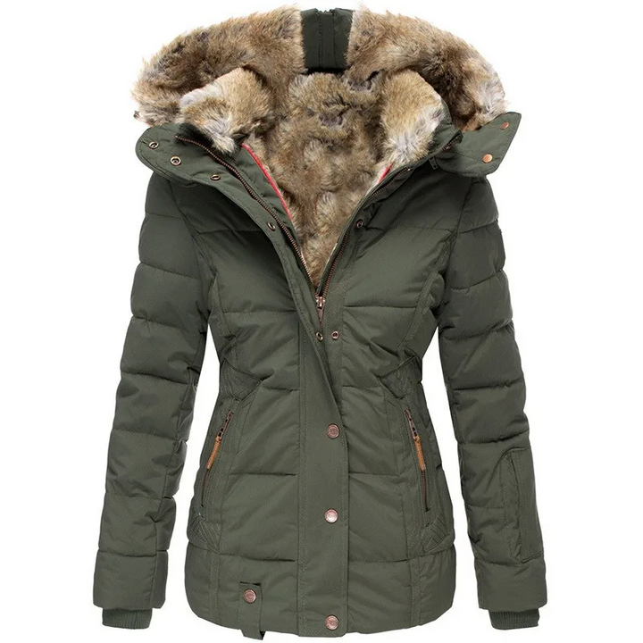 W&W Mode | Wasserdichte Winterjacke mit Kunstfell für Damen - Bestseller 2023